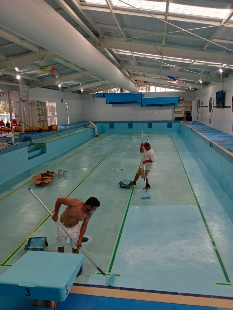 Commercial Pool Painting in Seabrook